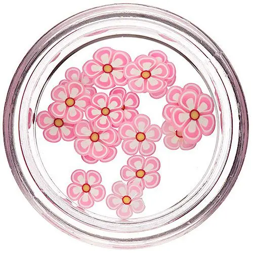 Narezané kvietky - Fimo Nail Art