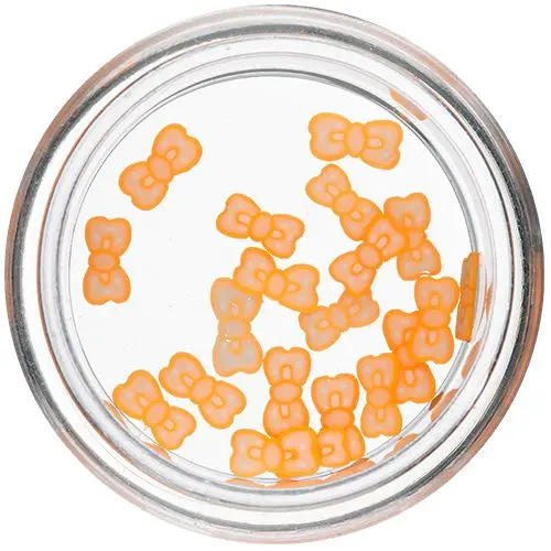 Fimo mašličky - bielo - neónovo oranžové, narezané