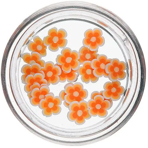 Narezané kvietky - Fimo Nail Art