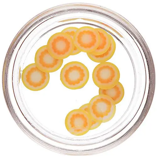 Vegetable - narezané Fimo Nail Art, tekvica