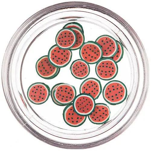 Fruit - narezané Fimo Nail Art, červený melón