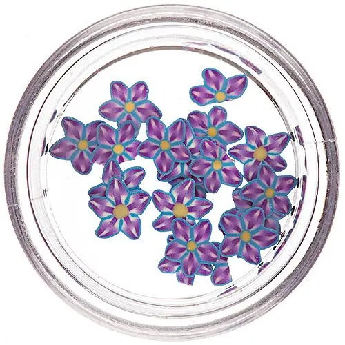 Fimo nechtové ozdoby - narezané kvietky