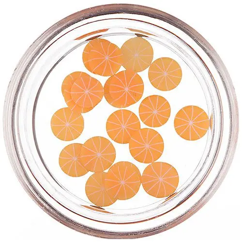 Fimo nechtové ozdoby - narezaný pomaranč