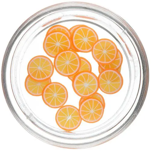 Fruits - narezané Fimo Nail Art, pomaranč