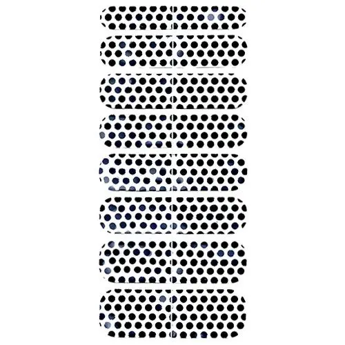 Nálepky na nechty - biele so striebornými guličkami